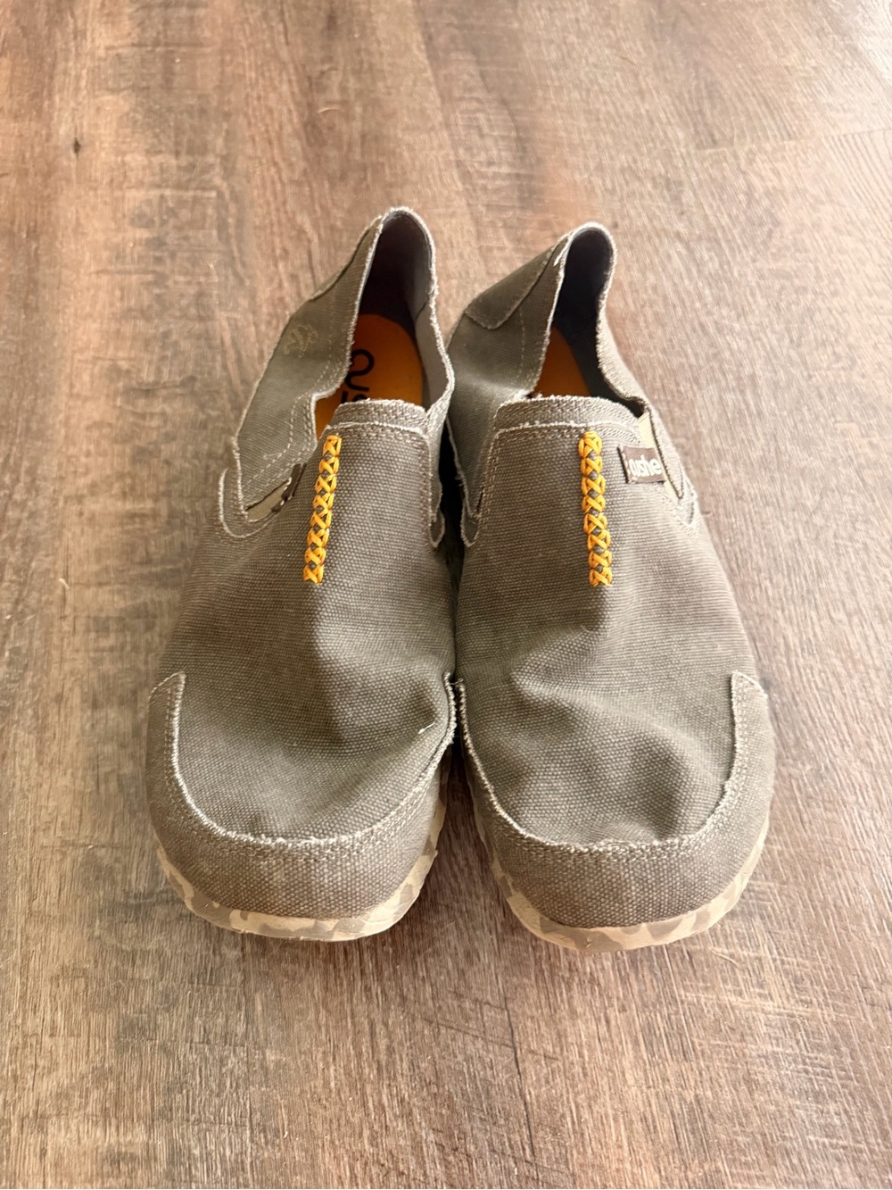 Cushe Canvas Slip On Shoes Mens Size 13 Gray Comfort Casual Loafers